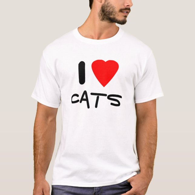 Camiseta Amo gatos (Anverso)