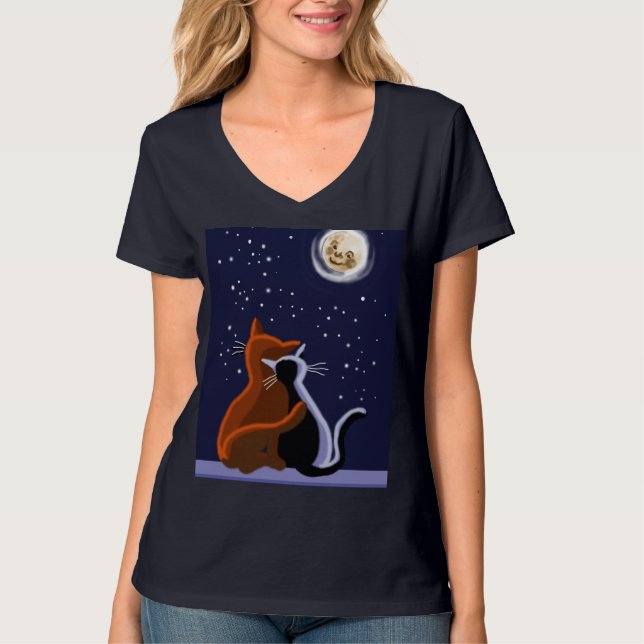 Camiseta Amo gatos (Anverso)