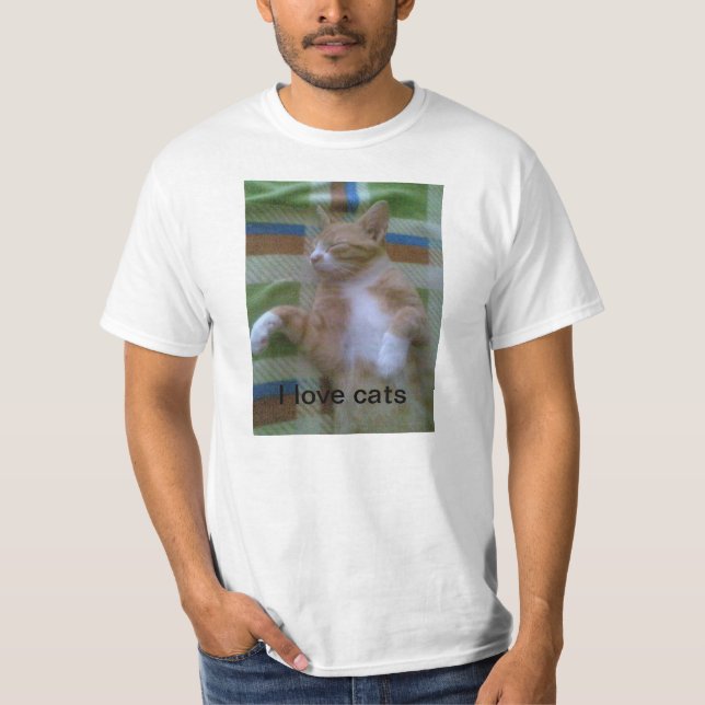 Camiseta Amo gatos (Anverso)