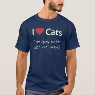 Camiseta Amo gatos (en centeno, con las porciones de Mayo)
