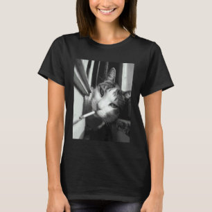 Camiseta Amo Gatos Fumando Funny Meme Humor Adulto Novedad