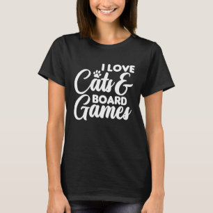 Camiseta Amo gatos gato gatos juego de mesa juegos de mesa