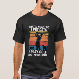 Camiseta Amo Gatos Juegan Golf & Conocen Cosas Gato Golfist