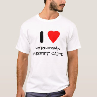 Camiseta Amo gatos noruegos del bosque