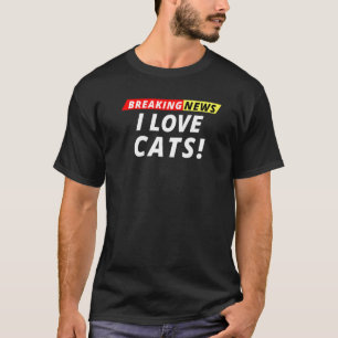Camiseta Amo Gatos Noticias de Última Hora Noticias de Últ