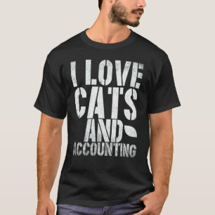 Camiseta Amo Gatos Y Contabilidad Cpa Contabilidad Tenedurí
