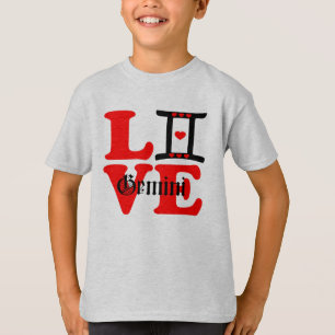Camiseta ♊ 😍 Amo Gemini-Best Zodiac Rótulo Fab Crewneck