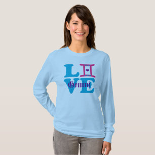 Camiseta ♊ 😍 Amo Gemini-Best Zodiac Rótulo Fab Longsleeve