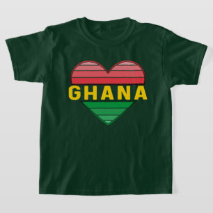 Camiseta Amo Ghana, el corazón ghanés