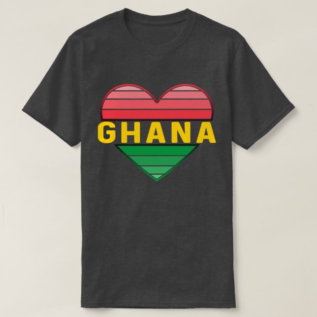 Camiseta Amo Ghana, el corazón ghanés (Diseño del anverso)
