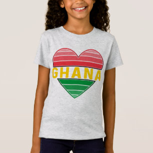 Camiseta Amo Ghana, el corazón ghanés