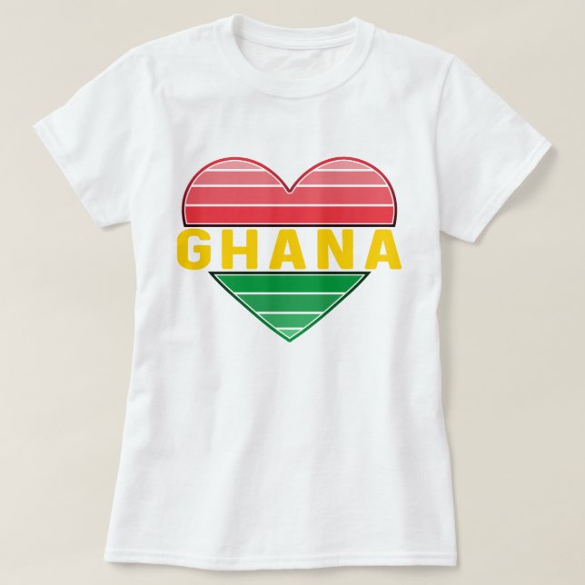 Camiseta Amo Ghana, el corazón ghanés (Diseño del anverso)