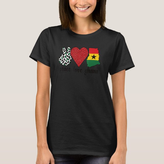 Camiseta Amo Ghana Orgullosa Bandera ghanesa raíces ghanesa (Anverso)