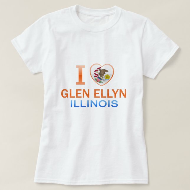 Camiseta Amo Glen Ellyn, IL (Diseño del anverso)