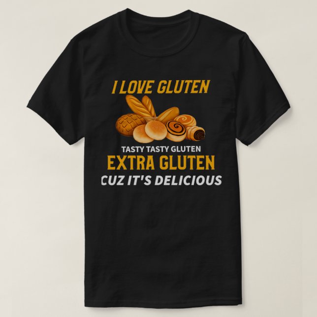 Camiseta Amo Gluten (Diseño del anverso)