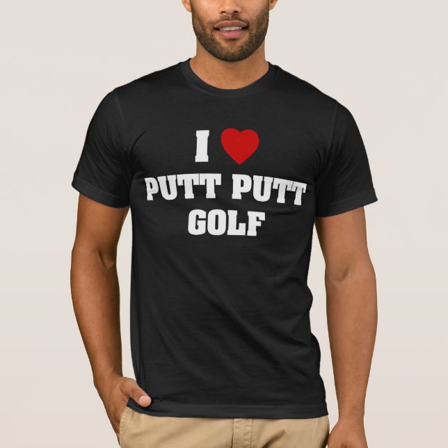 Camiseta Amo golf del putt del putt (del corazón) (Anverso)