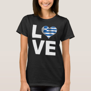 Camiseta Amo Grecia Bandera del Corazón Grecia