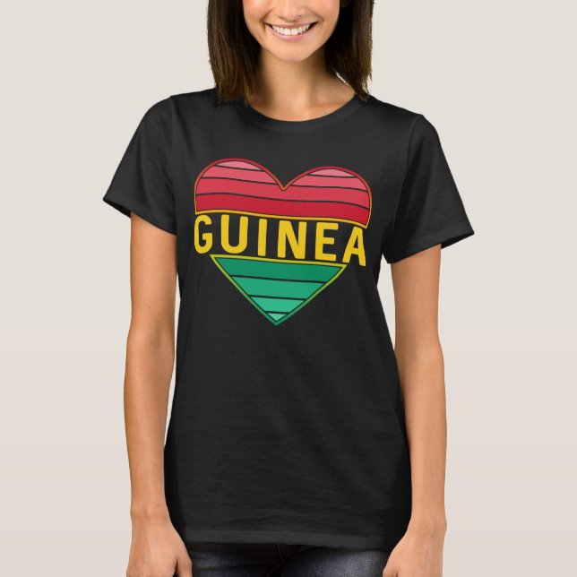 Camiseta Amo Guinea, el corazón guineano (Anverso)