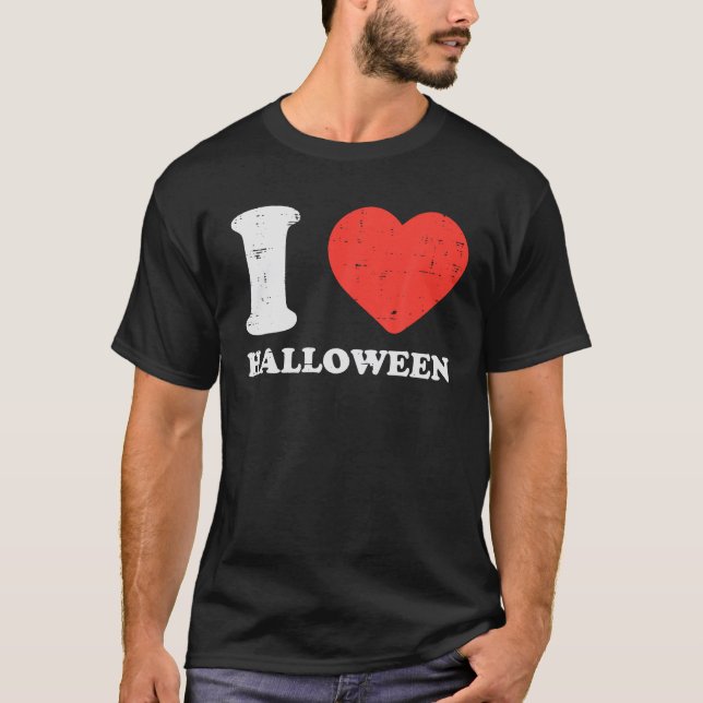 Camiseta Amo Halloween Corazón Cute Halloween Halloween Hal (Anverso)