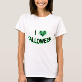 Camiseta Amo Halloween (corazón de amor de los batty) Café 