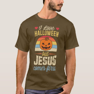 Camiseta Amo Halloween Pero Jesús Viene Primero Funny Chris