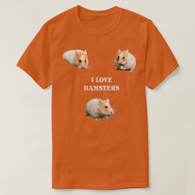 Camiseta Amo Hamsters (Diseño del anverso)