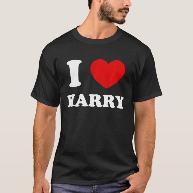 Camiseta Amo Harry I Heart Harry Funny Harry T Shirt (Anverso)