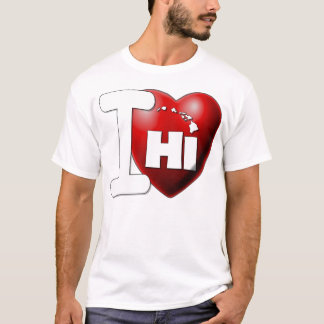Camiseta Amo Hawaii - corazón Hawaii de I