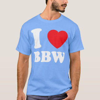 Camiseta Amo Heart BBW y mujeres maduras Sey retro