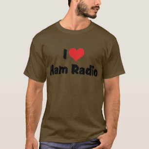 Camiseta Amo Heart Ham Radio - Amante de Radioaficionado