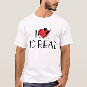 Camiseta Amo Heart para leer - Amante de los libros