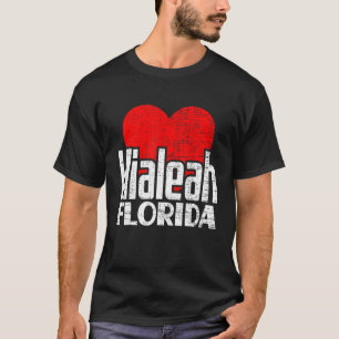 Camiseta Amo Hialeah Florida Retro Gran Corazón Hialeah Vac