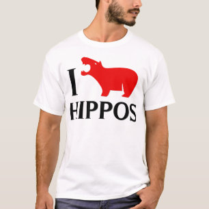 Camiseta Amo hipopótamos