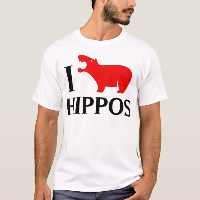 Camiseta Amo hipopótamos (Anverso)