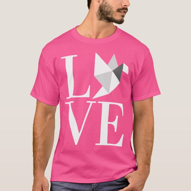 Camiseta Amo Hobby de Arte Ave de Origami Japonés (Anverso)