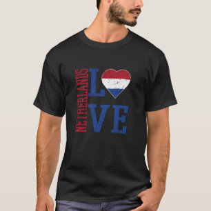 Camiseta Amo Holanda Con Bandera Destrozada Holanda Dutch 