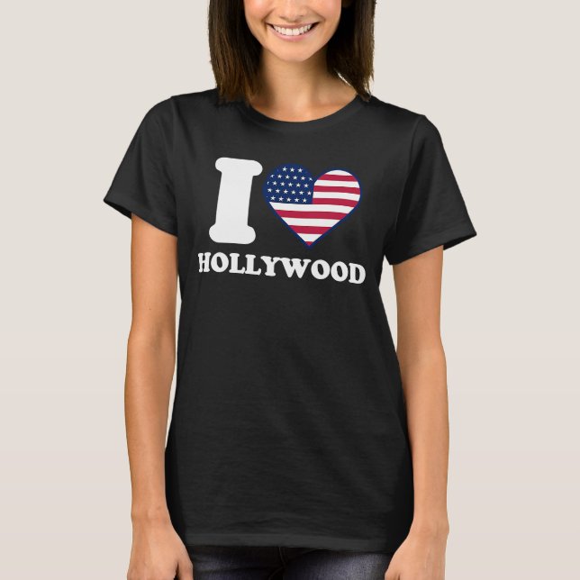 Camiseta Amo Hollywood, corazón de Hollywood (Anverso)