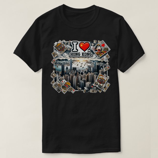 Camiseta Amo Hong Kong 2 (Diseño del anverso)