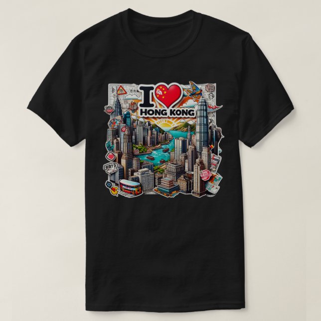 Camiseta Amo Hong Kong 3 (Diseño del anverso)