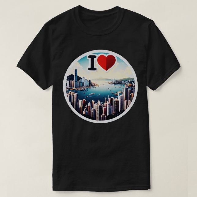 Camiseta Amo Hong Kong 8 (Diseño del anverso)