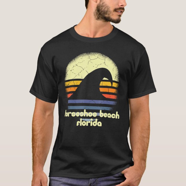 Camiseta Amo Horseshoe Beach Florida Ocean Wave Fl (Anverso)