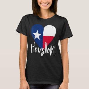 Camiseta Amo Houston Texas Tx Flag Lonestar Heart