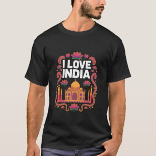 Camiseta Amo India Loto Taj Mahal