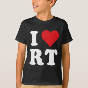 Camiseta Amo Iniciales Rt I Heart R.t. Nombre I