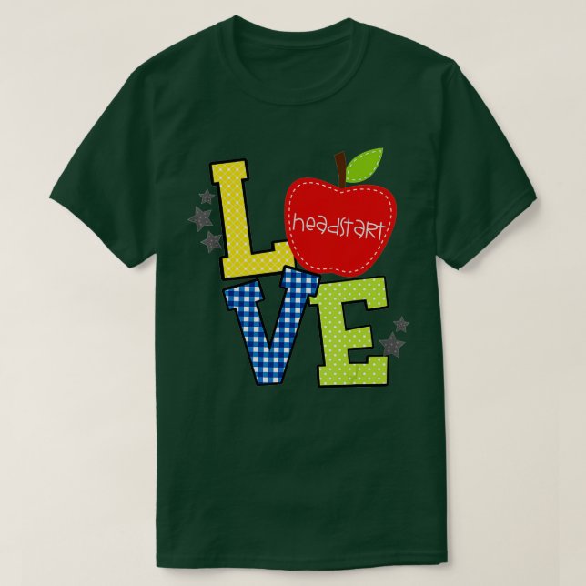 Camiseta Amo inicio, de vuelta a la escuela, primer día de  (Diseño del anverso)