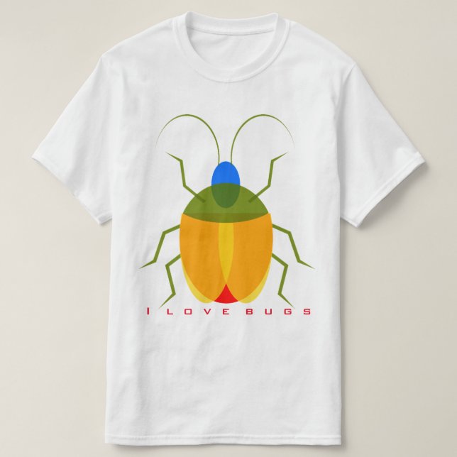 Camiseta Amo insectos (Diseño del anverso)