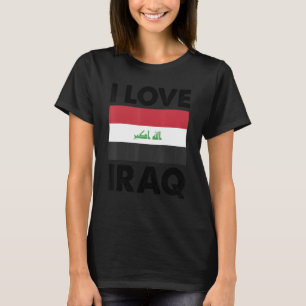 Camiseta Amo Irak Corazón Corazón Familia Irak Viaje Bander