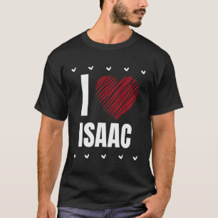 Camiseta Amo Isaac Nombre Guay Heart Funny Personali