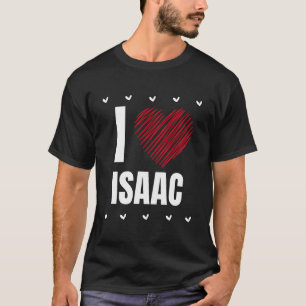 Camiseta Amo Isaac Nombre Guay Heart Funny Personali