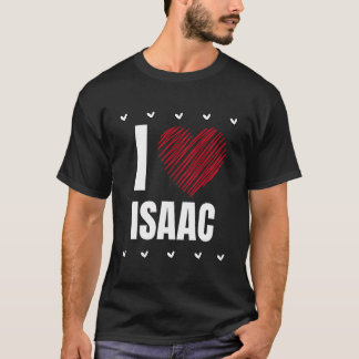 Camiseta Amo Isaac Nombre Guay Heart Funny Personali